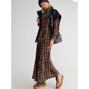 Free People Sadie Plaid Maxi Dress XL